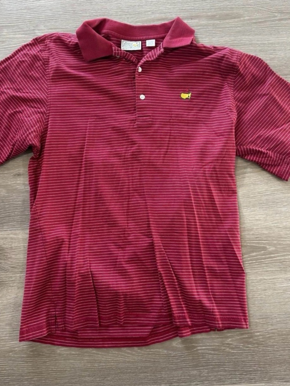Men’s Medium Masters Red/White Polo
